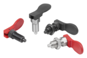 Arretierbolzen Stahl oder Edelstahl mit Kunststoff-Exzenterhebel Arretierbolzen Stahl oder Edelstahl mit Kunststoff-Exzenterhebel