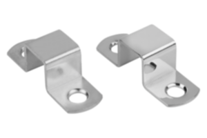 Schließbleche Stahl oder Messing für Riegel mit Rückstellfeder  Schließbleche Stahl oder Messing für Riegel mit Rückstellfeder