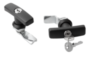 Drehriegel mit T-Griff aus Zink, Gehäusedurchmesser 32 mm Drehriegel mit T-Griff aus Zink, Gehäusedurchmesser 32 mm