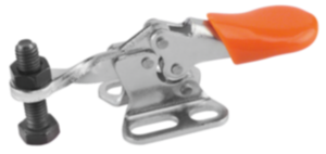 Minischnellspanner horizontal mit waagrechtem Fuß und fester Andruckspindel Minischnellspanner horizontal mit waagrechtem Fuß und fester Andruckspindel