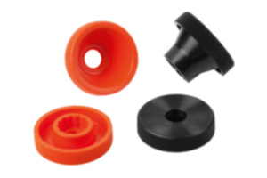 Rändelknöpfe für Schrauben mit Außensechskant Rändelknöpfe für Schrauben mit Außensechskant