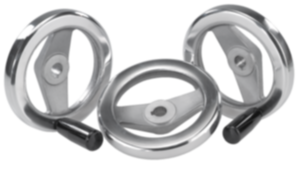 2-Speichenhandräder aus Aluminium, poliert 2-Speichenhandräder aus Aluminium, poliert