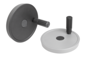 Scheibenhandräder Aluminium mit Zylindergriff drehbar Scheibenhandräder Aluminium mit Zylindergriff drehbar