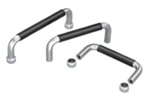 Bügelgriffe Stahl rund mit Griffsteg mit Kunststoffüberzug Bügelgriffe Stahl rund mit Griffsteg mit Kunststoffüberzug