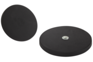 Magnete mit Innengewinde (Flachgreifer) aus NdFeB, mit Gummischutzmantel Magnete mit Innengewinde (Flachgreifer) aus NdFeB, mit Gummischutzmantel