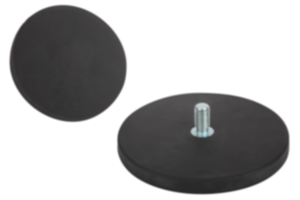 Magnete mit Gewindezapfen (Flachgreifer) aus NdFeB, mit Gummischutzmantel Magnete mit Gewindezapfen (Flachgreifer) aus NdFeB, mit Gummischutzmantel