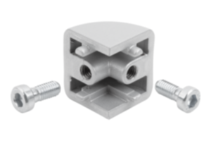 Eckverbinder für Glasscheibenhalter Eckverbinder für Glasscheibenhalter