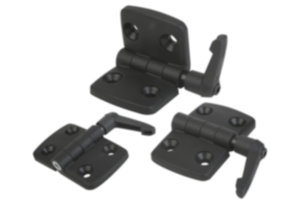 Scharniere aus Kunststoff, mit Klemmfunktion Scharniere aus Kunststoff, mit Klemmfunktion