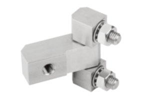 Scharniere eckig mit Befestigungsmuttern, lange Ausführung Scharniere eckig mit Befestigungsmuttern, lange Ausführung