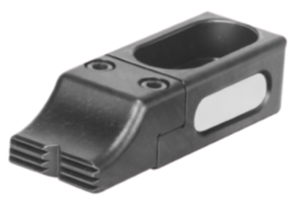 Gegenhalter Stahl verstellbar, abgesetzt mit geriffelter Anschlagfläche  Gegenhalter Stahl verstellbar, abgesetzt mit geriffelter Anschlagfläche