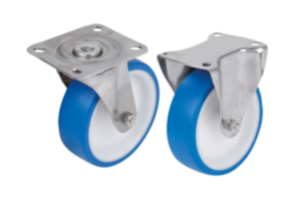 Lenk- und Bockrollen Edelstahl für Hygienebereich Lenk- und Bockrollen Edelstahl für Hygienebereich