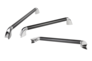 Rohrgriffe Carbon mit Edelstahl-Griffschenkel Rohrgriffe Carbon mit Edelstahl-Griffschenkel