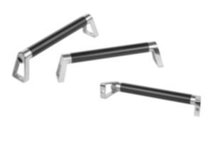 Rohrgriffe Carbon mit Edelstahl-Griffschenkel Rohrgriffe Carbon mit Edelstahl-Griffschenkel