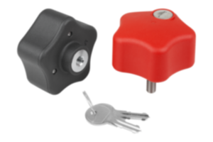 Fünfsterngriffe Kunststoff abschließbar Fünfsterngriffe Kunststoff abschließbar