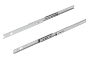 Teleskopschienen Stahl für Nutmontage, Überauszug, Tragkraft bis 20 kg Teleskopschienen Stahl für Nutmontage, Überauszug, Tragkraft bis 20 kg