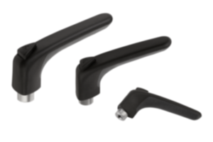 Klemmhebel ergonomisch mit Innengewinde, Stahlteile aus Edelstahl